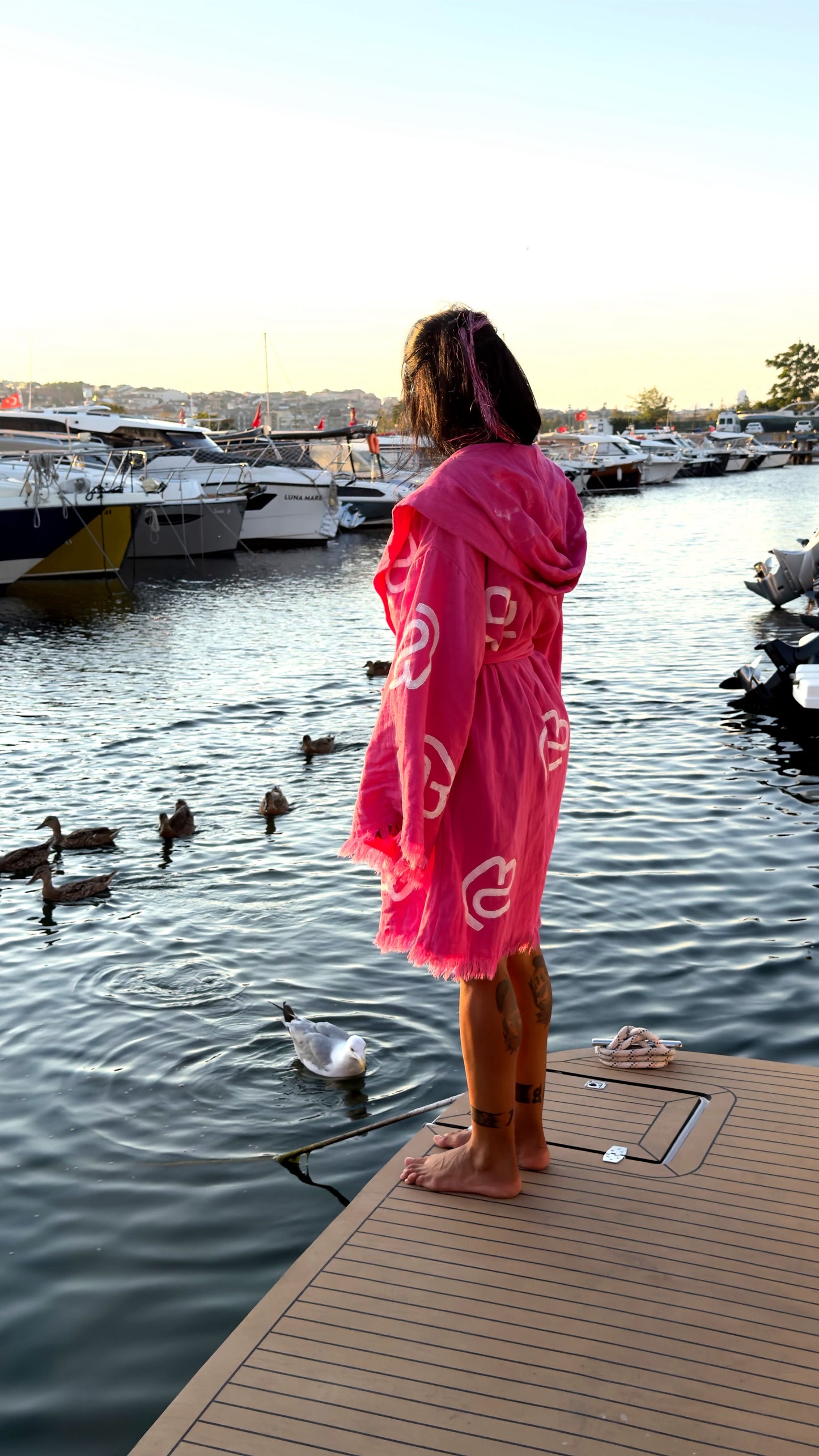 Sabahlık Kimono Havlu - Pembe