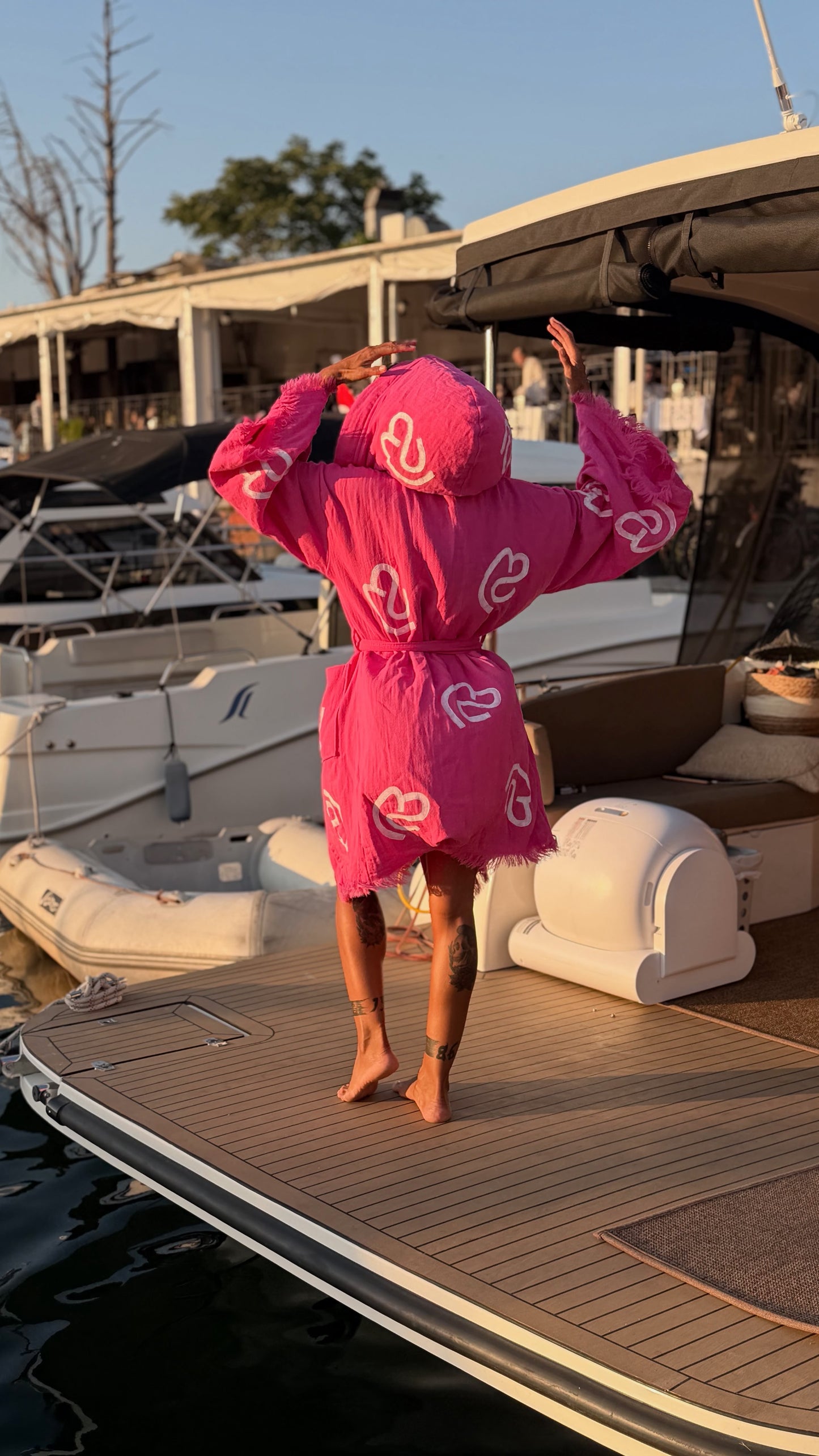 Sabahlık Kimono Havlu - Pembe