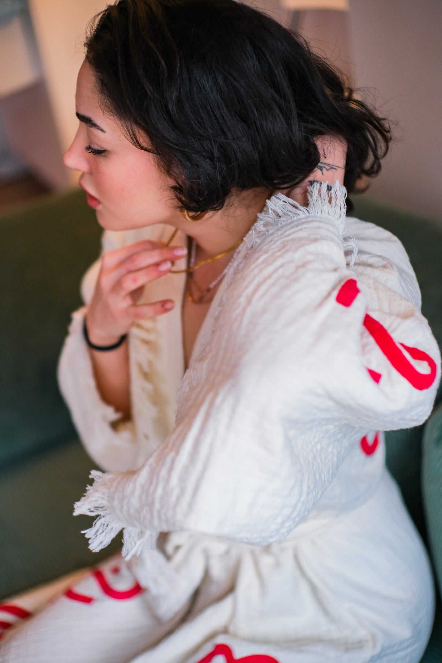 Sabahlık Kimono Havlu - Bej