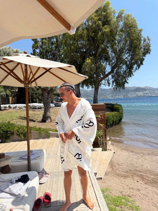 Sabahlık Kimono Havlu - Beyaz